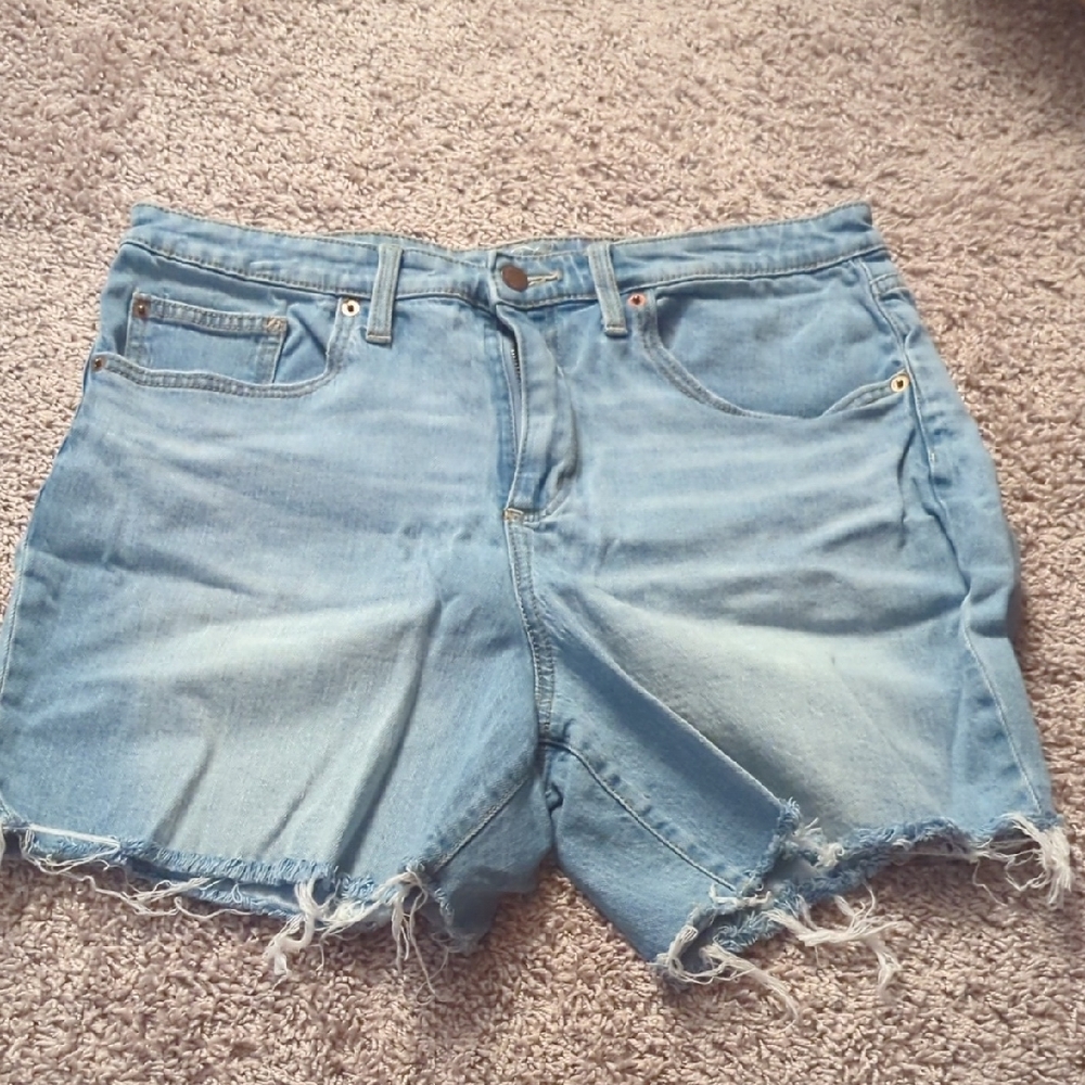 Universal Thread Light Blue Denim Cutoff Shorts with Frayed Hem